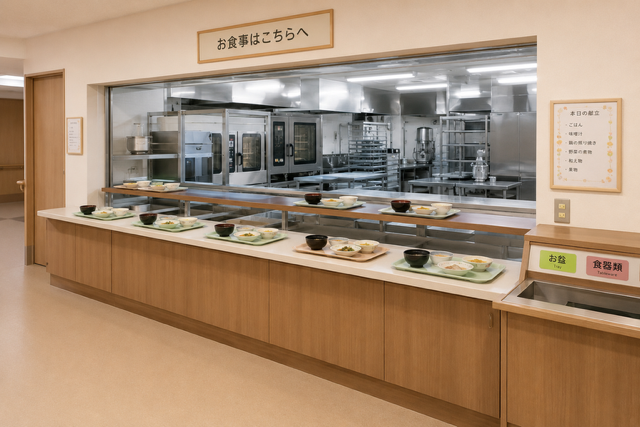 施設の食堂