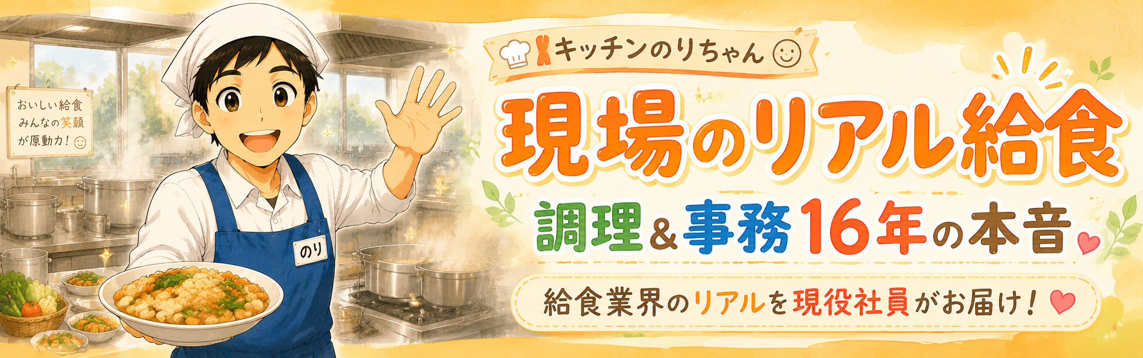 現場のリアル給食｜調理＆事務16年の本音 キッチンのりちゃん
