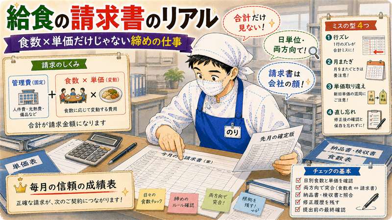 給食の請求書のリアル｜食数×単価だけじゃない締めの仕事