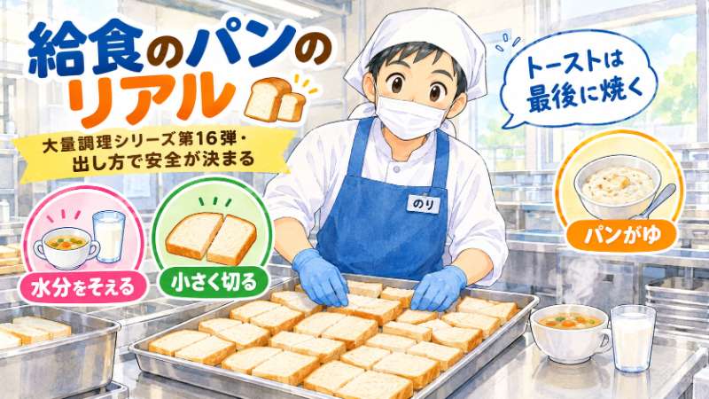 給食のパンのリアル【大量調理シリーズ第16弾】｜キッチンのりちゃん